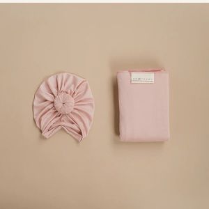 KnotBaby Blush Headwrap and Swaddle Set